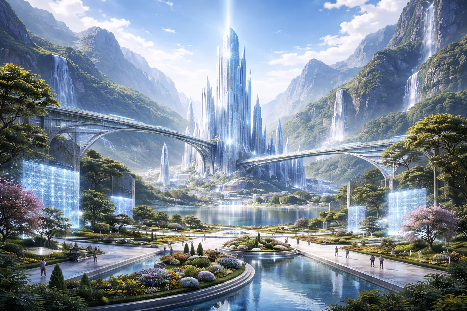 Ciudad de Sirio durante Lumen (el día) - Universo de fantasía y ciencia ficción de En Busca del Heredero