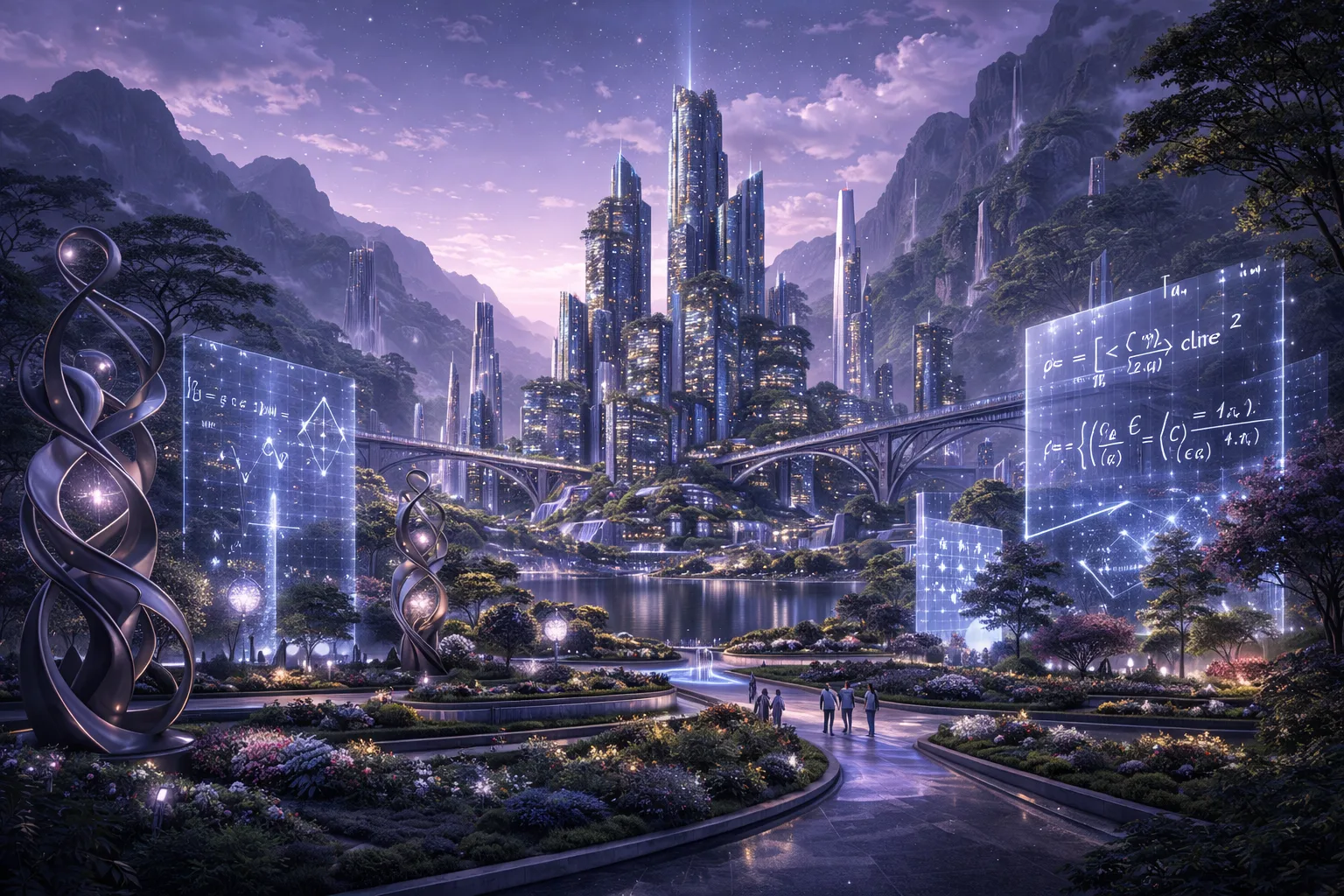 Ciudad de Sirio durante Moren (la noche) - Mundo fantástico de la saga En Busca del Heredero